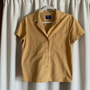 United by Blue impact collection camp shirt mustard yellow small